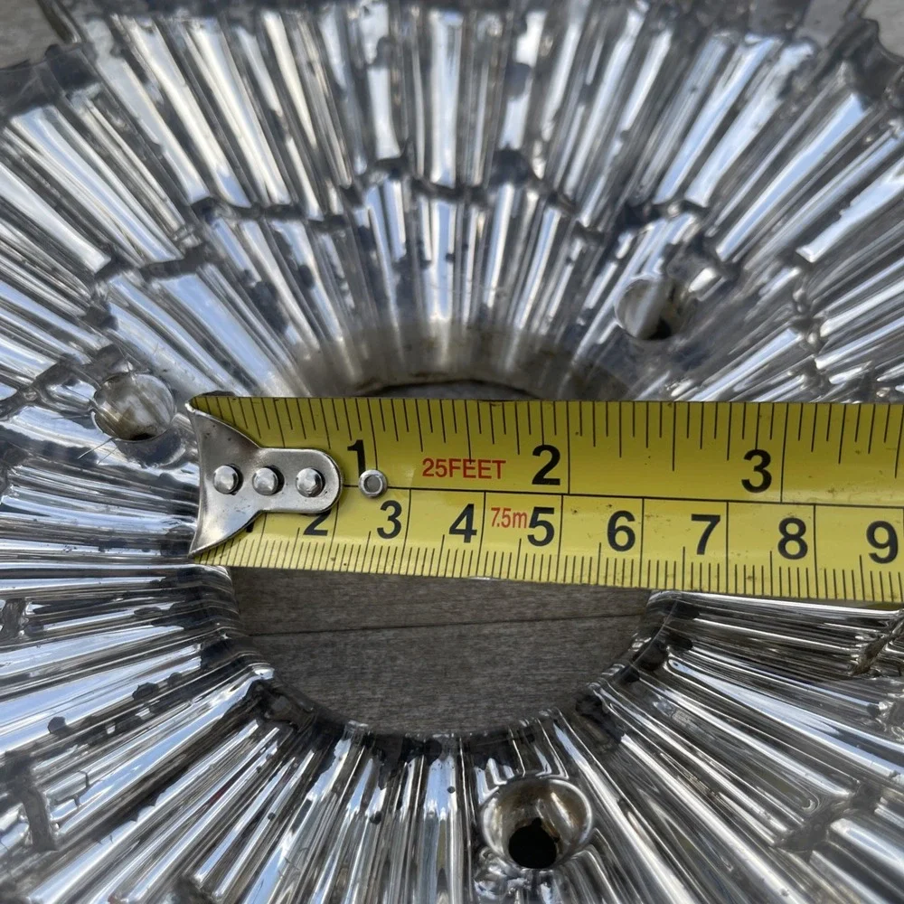 Vintage Mirror Glass Starburst 3 Hole 10